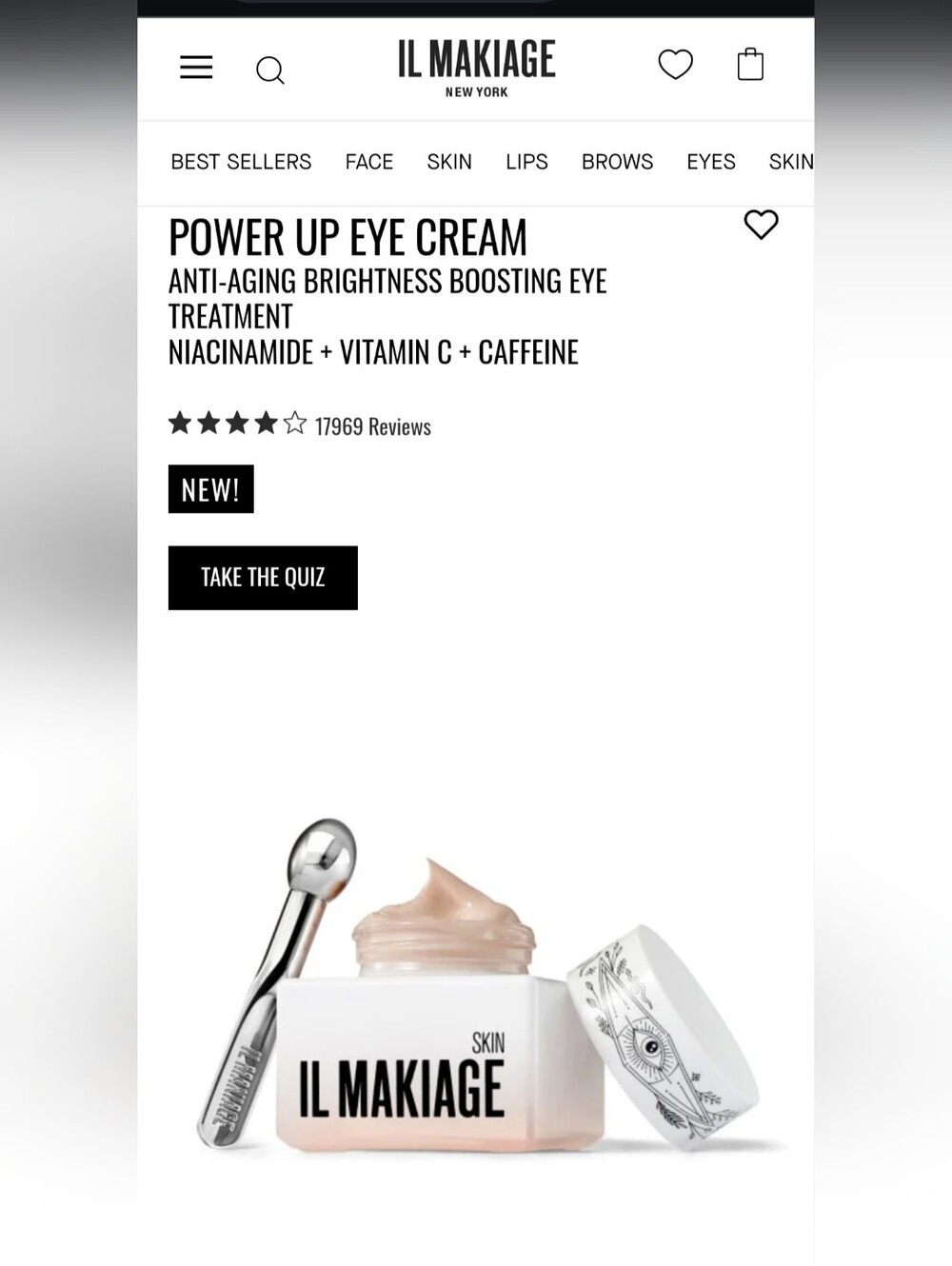 IL MAKIAGE Power Up Eye Cream – Brightening Anti-Aging Eye Treatment (Cream)